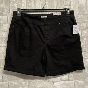 Croft & Barrow black mid rise cotton shorts